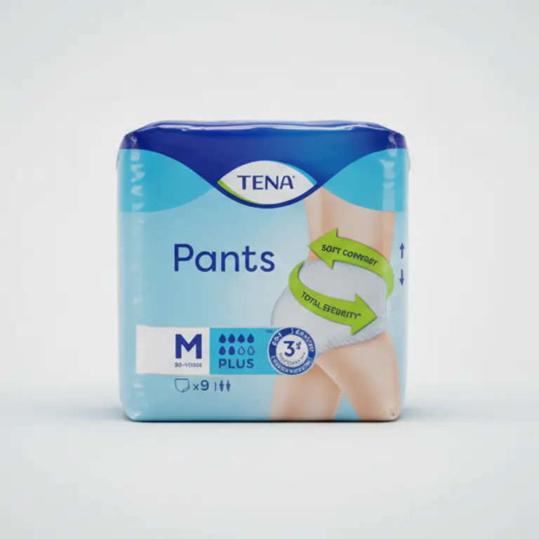 TENA Pants Plus Taglia M | Mutandine Assorbenti Unisex per Incontinenza Moderata | Vita 80-110 cm | Tecnologia FeelDry Advanced