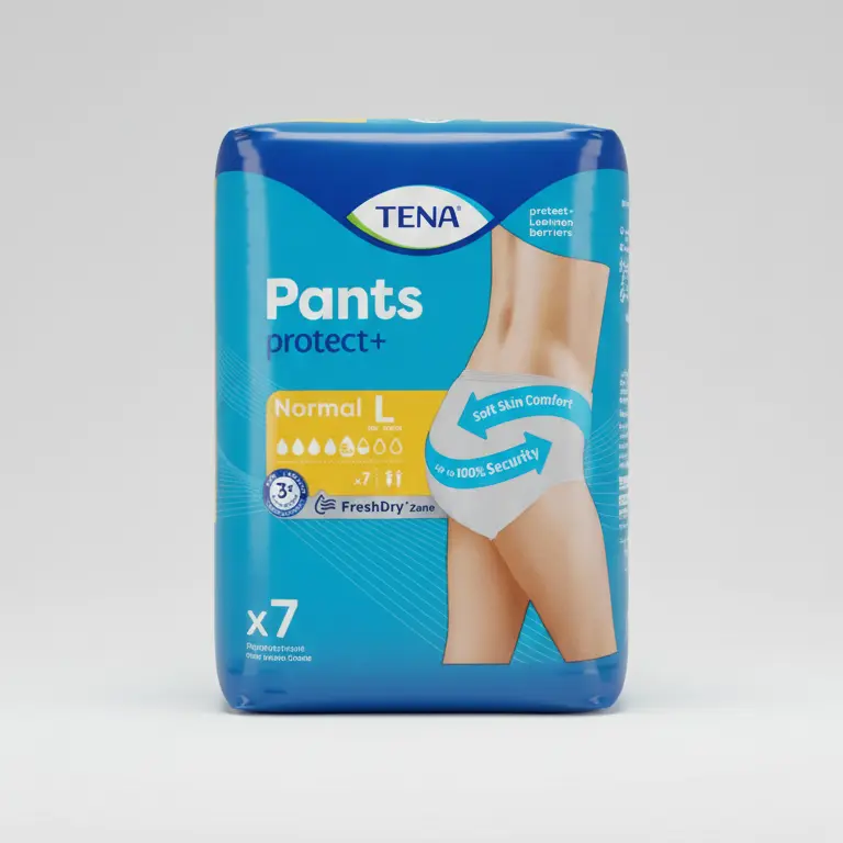 TENA Pants Protect+ Normal Taglia L | Mutandine Assorbenti Unisex per Incontinenza Moderata | Vita 100-135 cm | Tecnologia Dual Absorption Zone