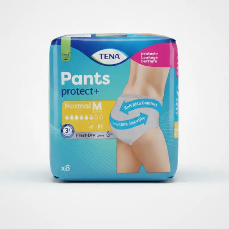 TENA Pants Protect+ Normal Taglia M | Slip Assorbenti Monouso Unisex per Incontinenza Moderata | Vita 80-110 cm | Tecnologia Dual Absorption Zone