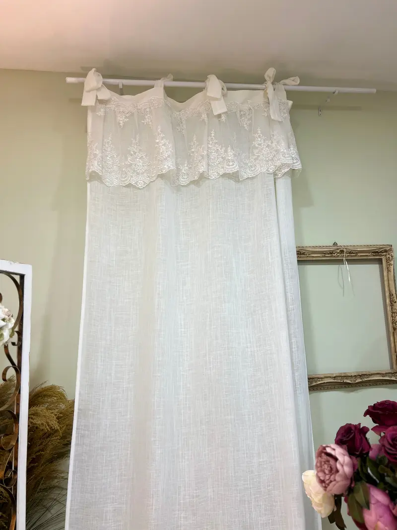 Tenda Marika in Puro Lino Garzato – Mata Creazioni, 300x150 cm