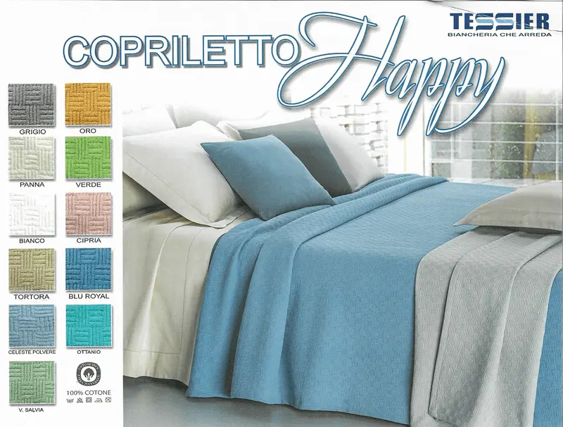 Tessier Copriletto Piazza e Mezza Happy