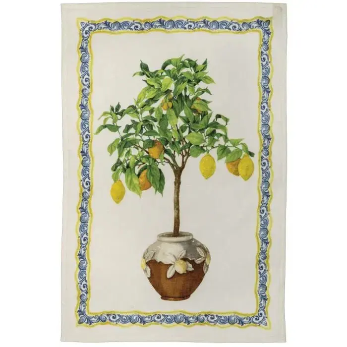 Tessitura Toscana Telerie Limonaia Canovaccio da Cucina in Lino