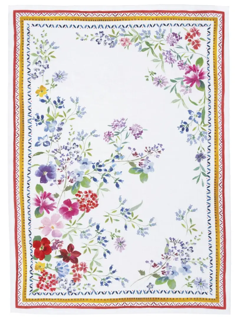 Tessitura Toscana Telerie Primula Rosso Canovaccio da Cucina in Lino