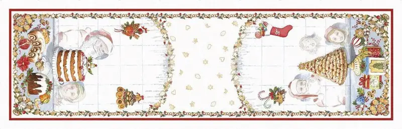 Tessitura Toscana Telerie Runner In Lino 45x170 Noel Gourmand