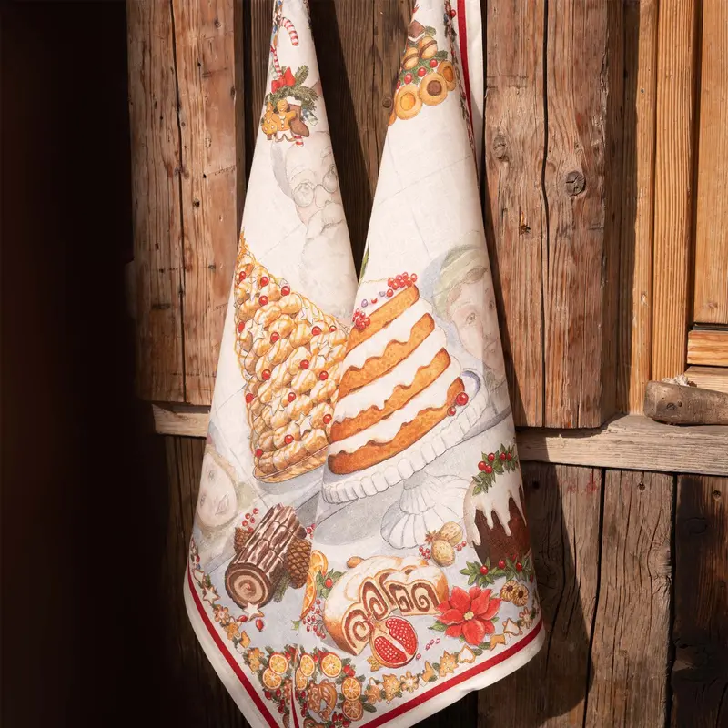 Tessitura Toscana Telerie Strofinaccio In Lino Noel Gourmand