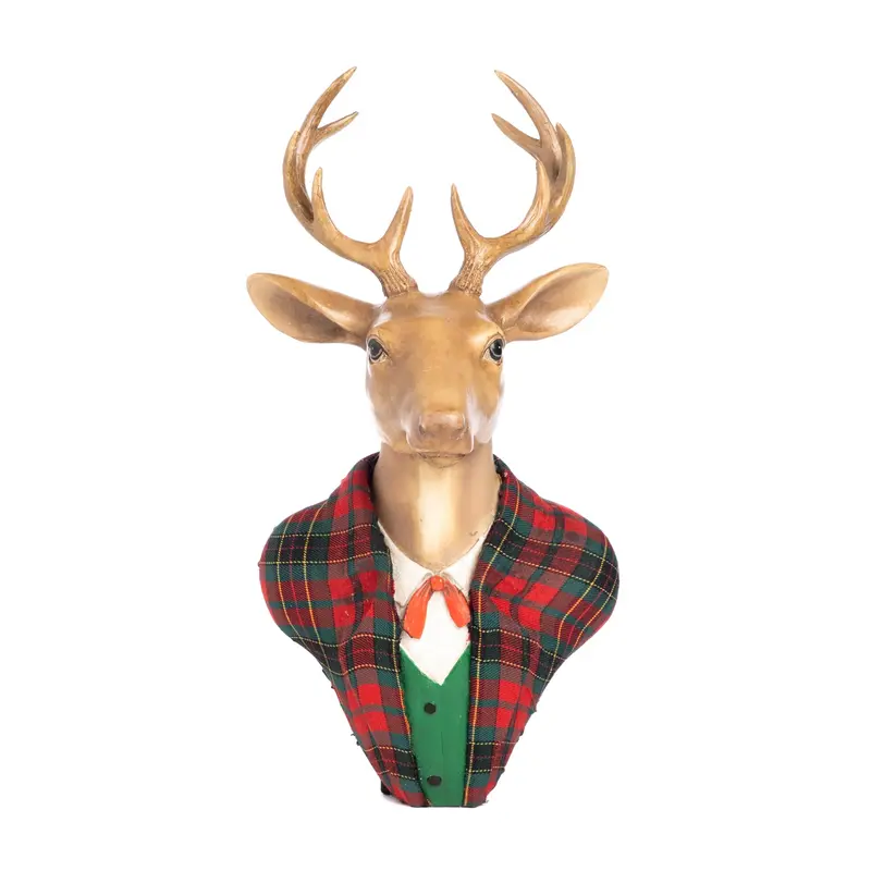 Testa di Cervo Natalizia da Parete Gentleman Deer Head Edizione Limitata – Goodwill by Mark Roberts, 34,5cm