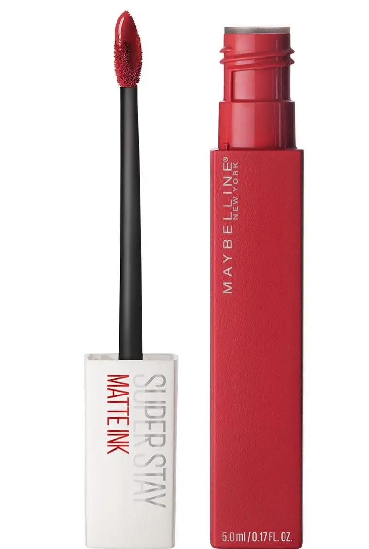Tinta Labbra Liquida Maybelline SuperStay Matte Ink 020 - Pioneer | Finish Matte Lunga Tenuta 16 Ore, Rosso Intenso No Transfer