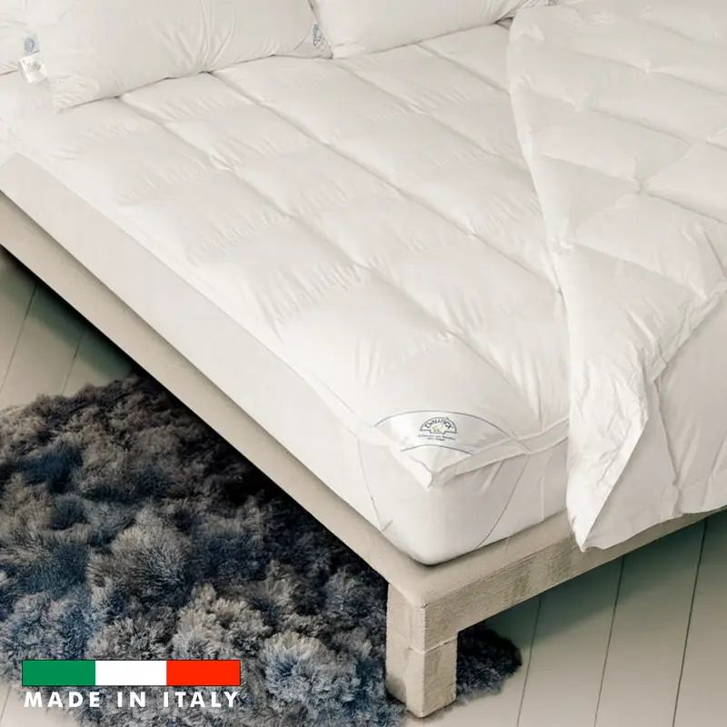 Topper letto Corvara h. 5cm in piumino e piumetta d'oca