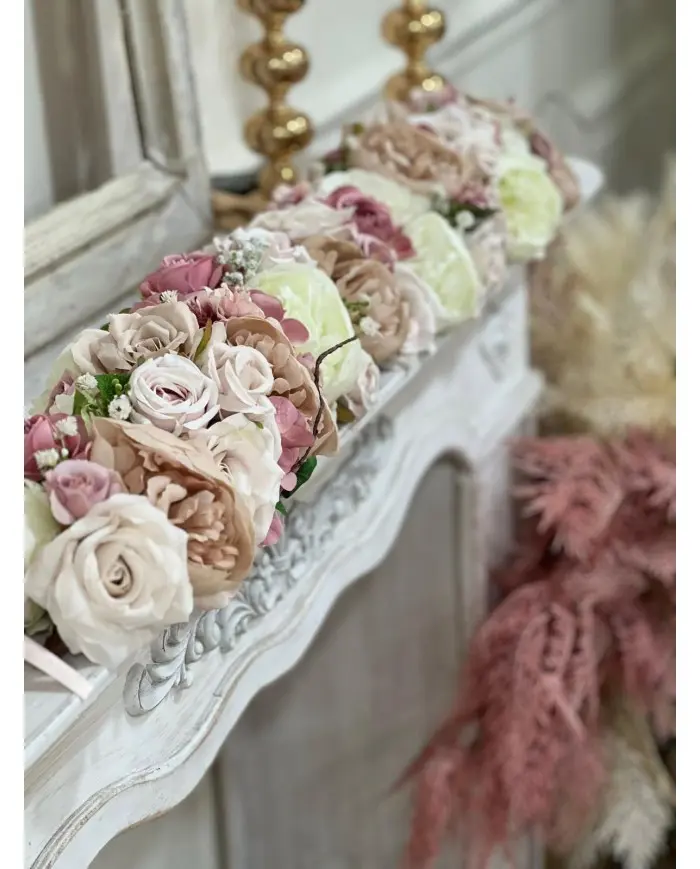 Tralcio Slim con Peonie e Rose – Mata Creazioni, 100 cm
