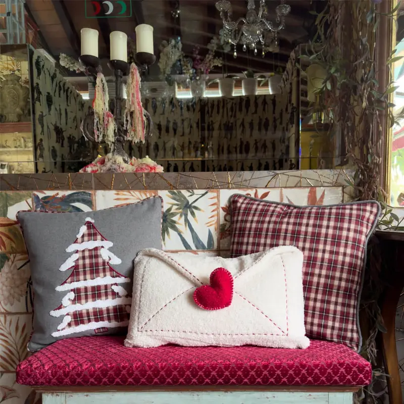 Tris Cuscini Arredo Chalet Stile Rustico e Romantico - L'Atelier 17