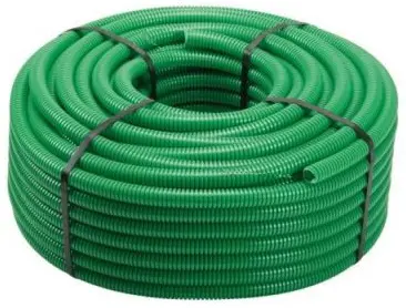 Tubo corrugato pieghevole 25mm 50m verde per impianti elettrici