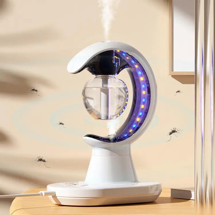 Umidificatore a nebulizzazione fredda 3 in 1 con repellente per zanzare e luce notturna, diffusore da tavolo con spina USB.