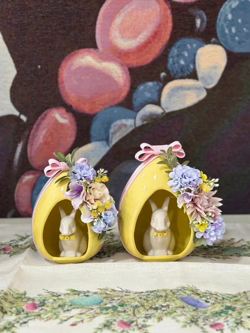 Uova Rabbit in Ceramica con Coniglio – Mata Creazioni