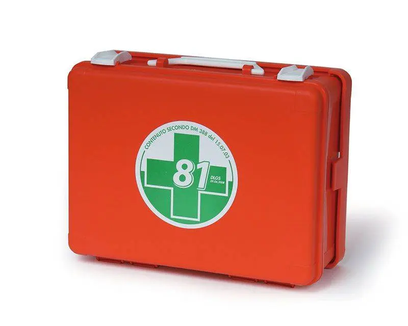 VALIGETTA MEDICA VUOTA PER PRONTO SOCCORSO Dimensioni esterne mm 285 x 200 x 85 BIANCA