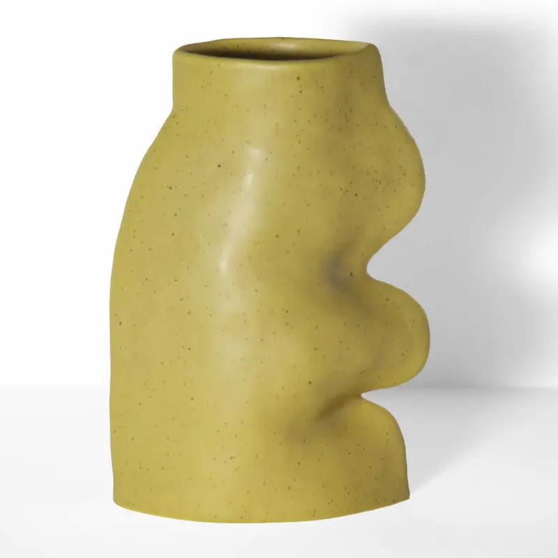 Vaso in ceramica Fluxo grande pistacchio