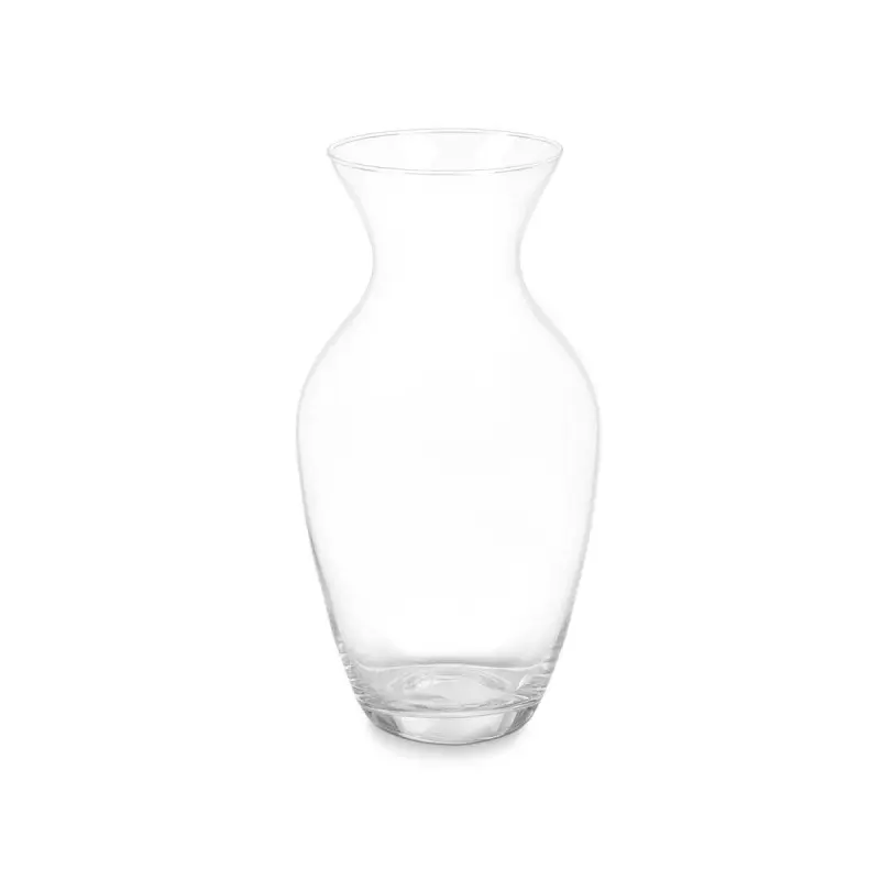 Vaso in Cristallo Trasparente 26 cm - Vaso Decorativo con Collo Stretto | Design Moderno per Fiori