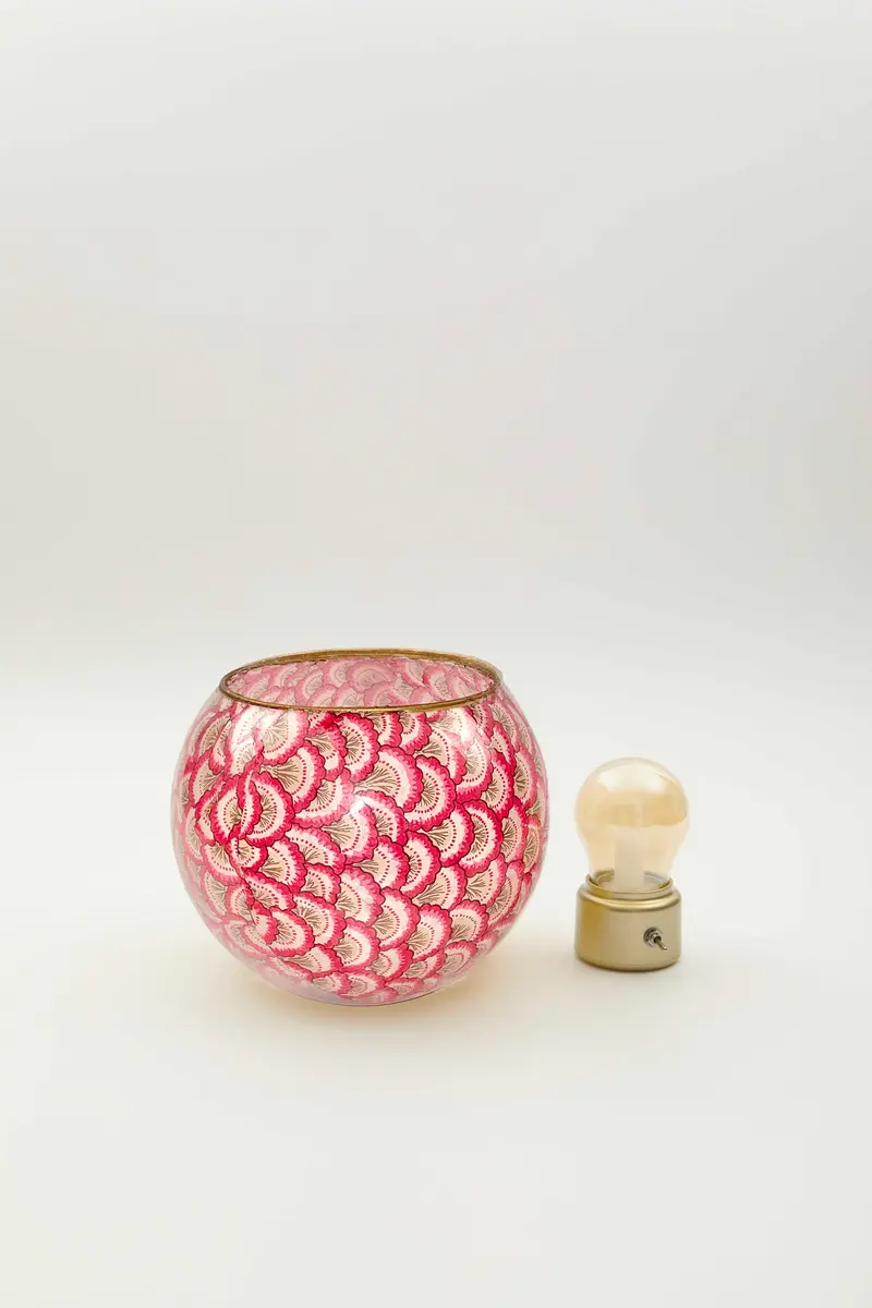 Vaso o Lanterna "rose et or"