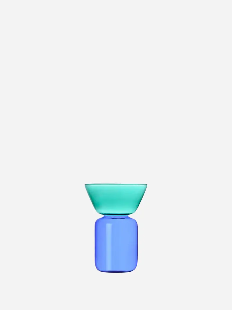 Vaso piccolo azzurro-petrolio