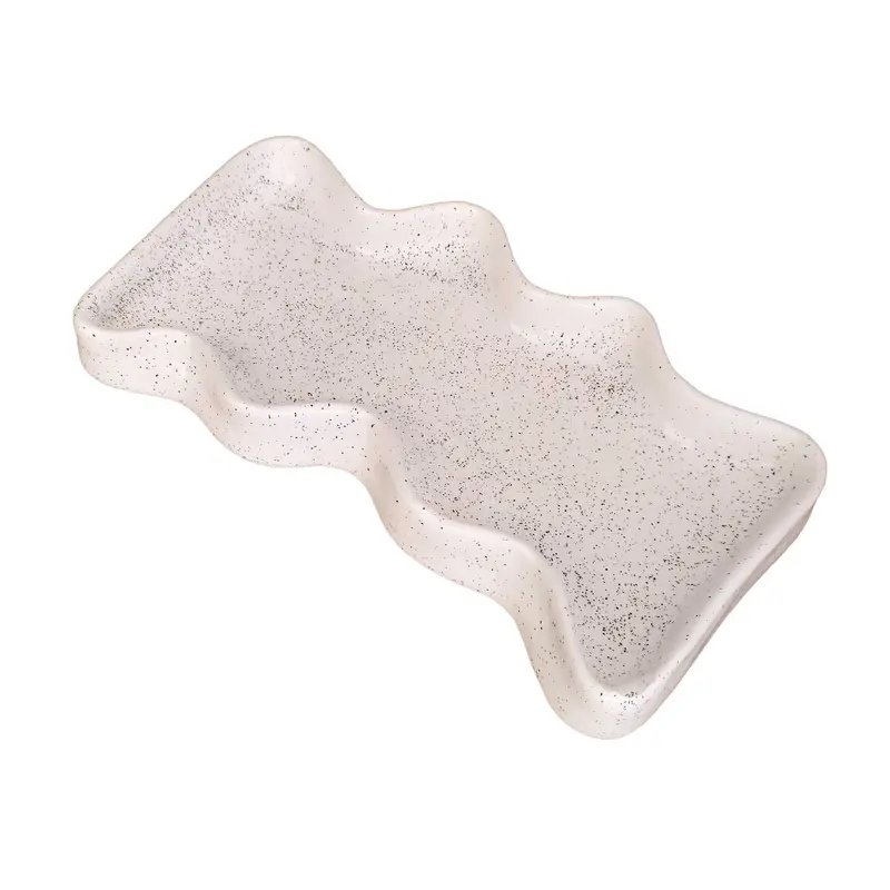 Vassoio wave rettangolare bianco