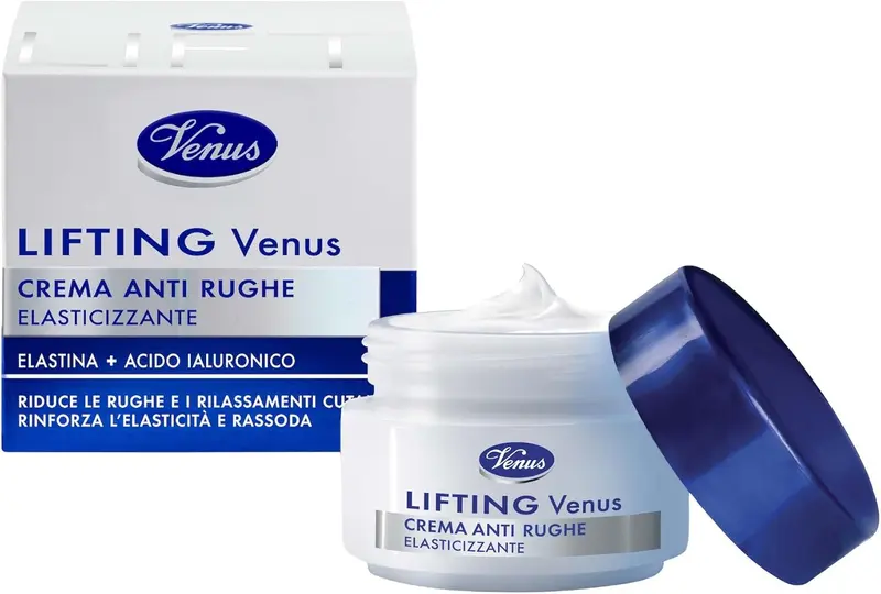 Venus Lifting Crema Antirughe Elasticizzante 50 ml | Con Elastina e Acido Ialuronico | Azione Rassodante e Rimodellante | Ideale dai 30 Anni