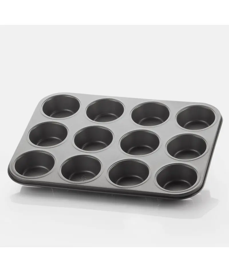 Vespa Stampo 12 Muffin 35x26,5 cm in Acciaio Antiaderente – Teglia Professionale per Pasticceria – Altezza 3 cm – Made in Italy