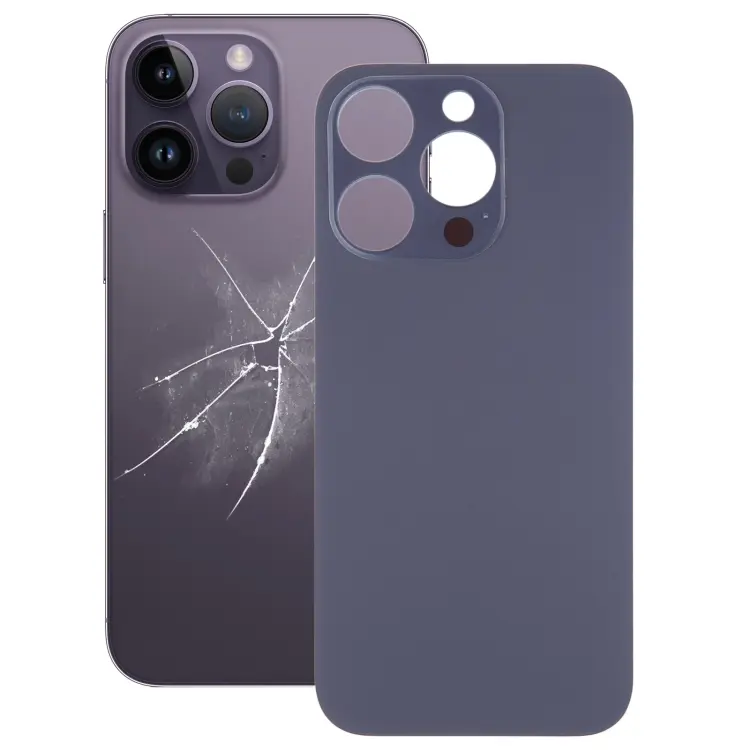 Vetro posteriore di ricambio per iPhone 14 Pro con foro grande