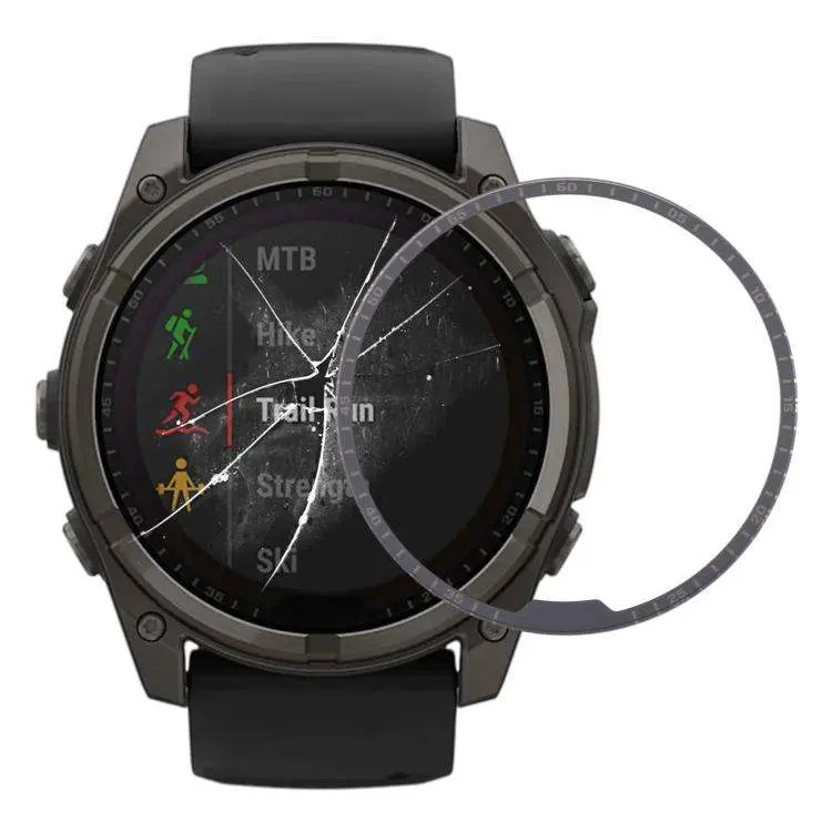 Vetro zaffiro di ricambio per Garmin Fenix 8 Solar 51 mm