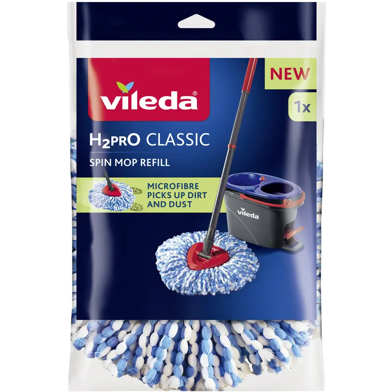 VILEDA H2PRO SPIN MOP REFILL CLASSIC