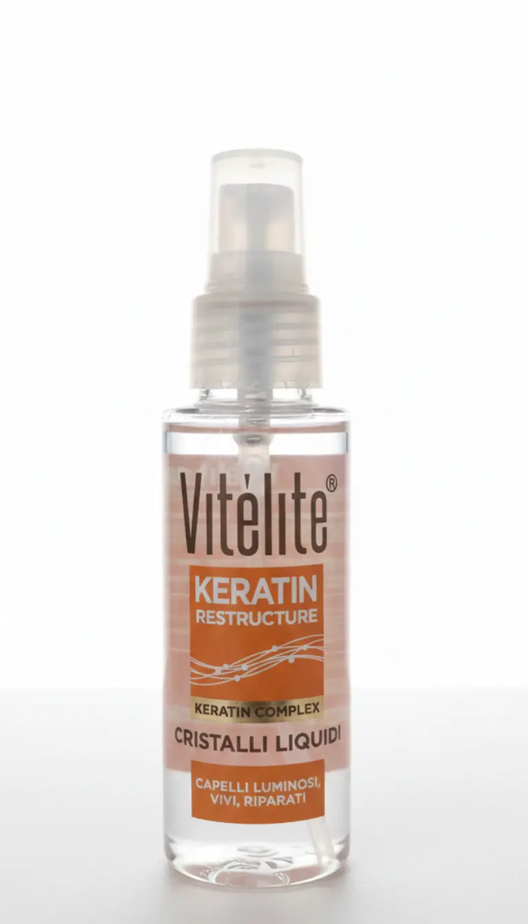 VITELITE Cristalli Liquidi Keratin Restructure 100ml – Trattamento Ristrutturante con Keratin Complex – Riparazione Doppie Punte e Forza per Capelli Danneggiati