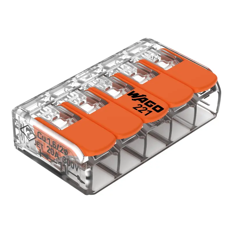 Wago 221-415 (Conf. 25 pz) - Morsetto di giunzione con leve