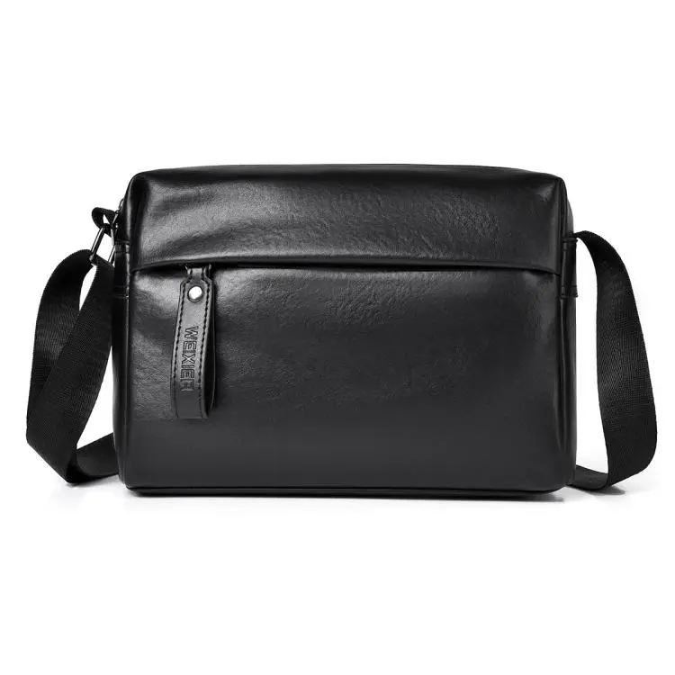 WEIXIER D1227 Borsa a tracolla semplice in pelle PU impermeabile di grande capacità