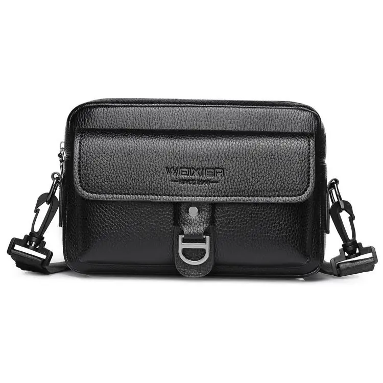 WEIXIER D1229 Borsa a tracolla con texture Lychee, grande capacità, impermeabile.