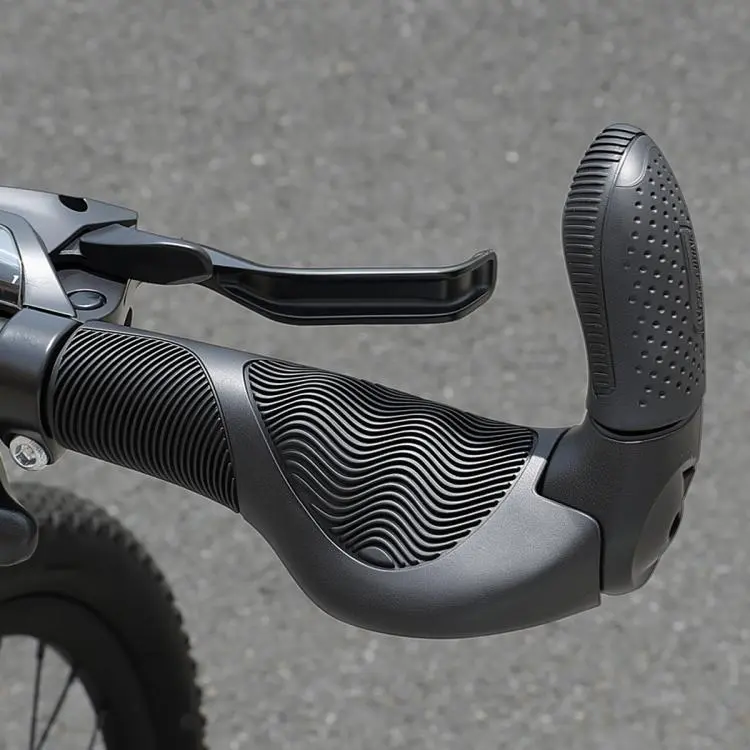WEST BIKING 1 Pair Adjustable Non-Slip Mountain Bike Handlebar Grips with Bar Ends
