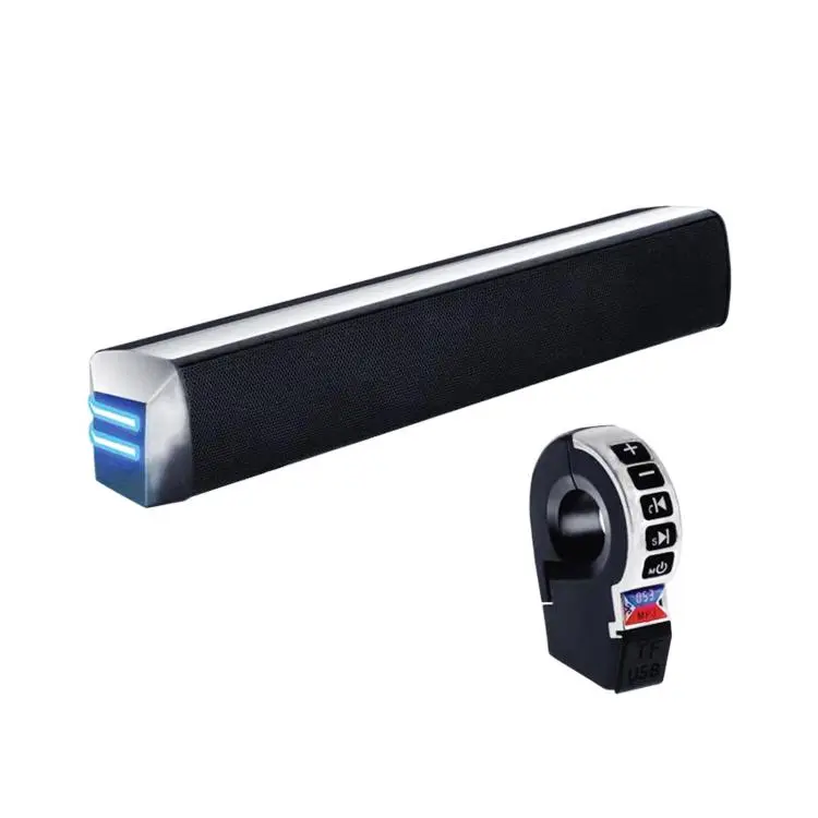 YL-037 Altoparlante per moto a striscia lunga 12V con interruttore sul manubrio, Bluetooth, FM, audio per scooter