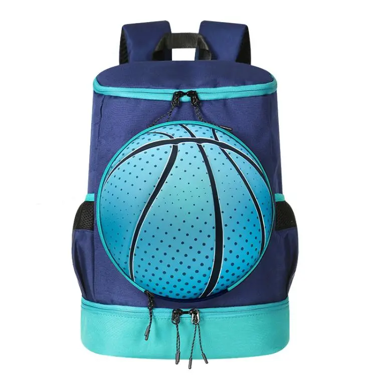 Zaino da basket con porta palloni e scomparto per scarpe separati, borsa sportiva per allenamento di calcio e pallavolo., Kids, Adult