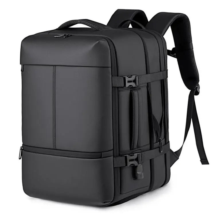 Zaino da viaggio espandibile REMOID T90 impermeabile per laptop, ideale per lavoro e tempo libero, con porta USB e cinghia per il fissaggio al bagaglio.