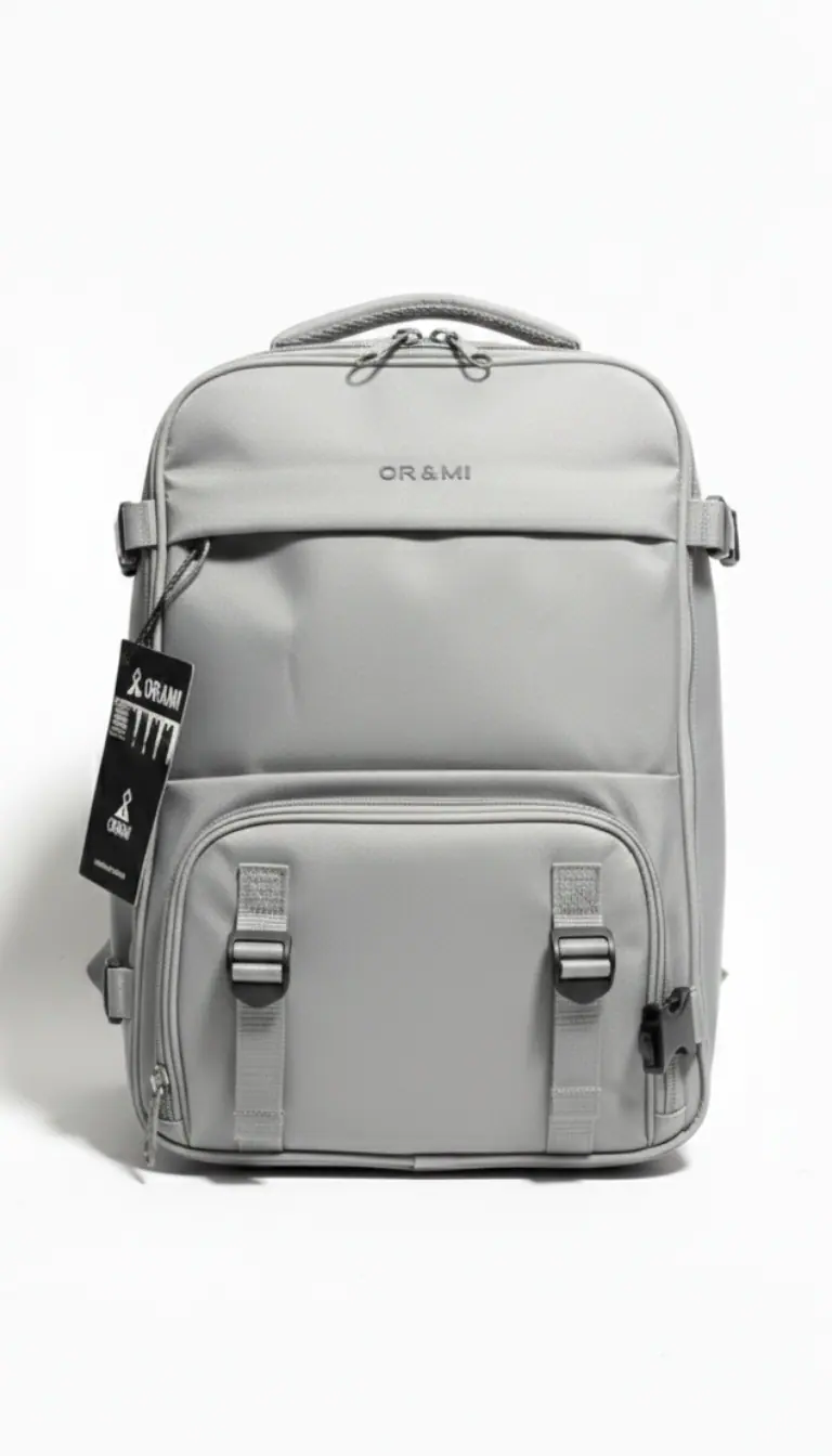 Zaino da Viaggio Sottovuoto OR&MI Vacuum Tech | Bagaglio a Mano 45x30x20 cm | Zaino Valigia Waterproof con Scomparto Compressione e Pompa Inclusa | Porta PC e Design Ergonomico