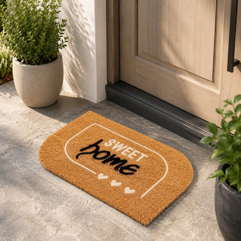 Zerbino da Esterno in Fibra di Cocco Naturale 40x60 cm Antiscivolo Sweet Home Astra